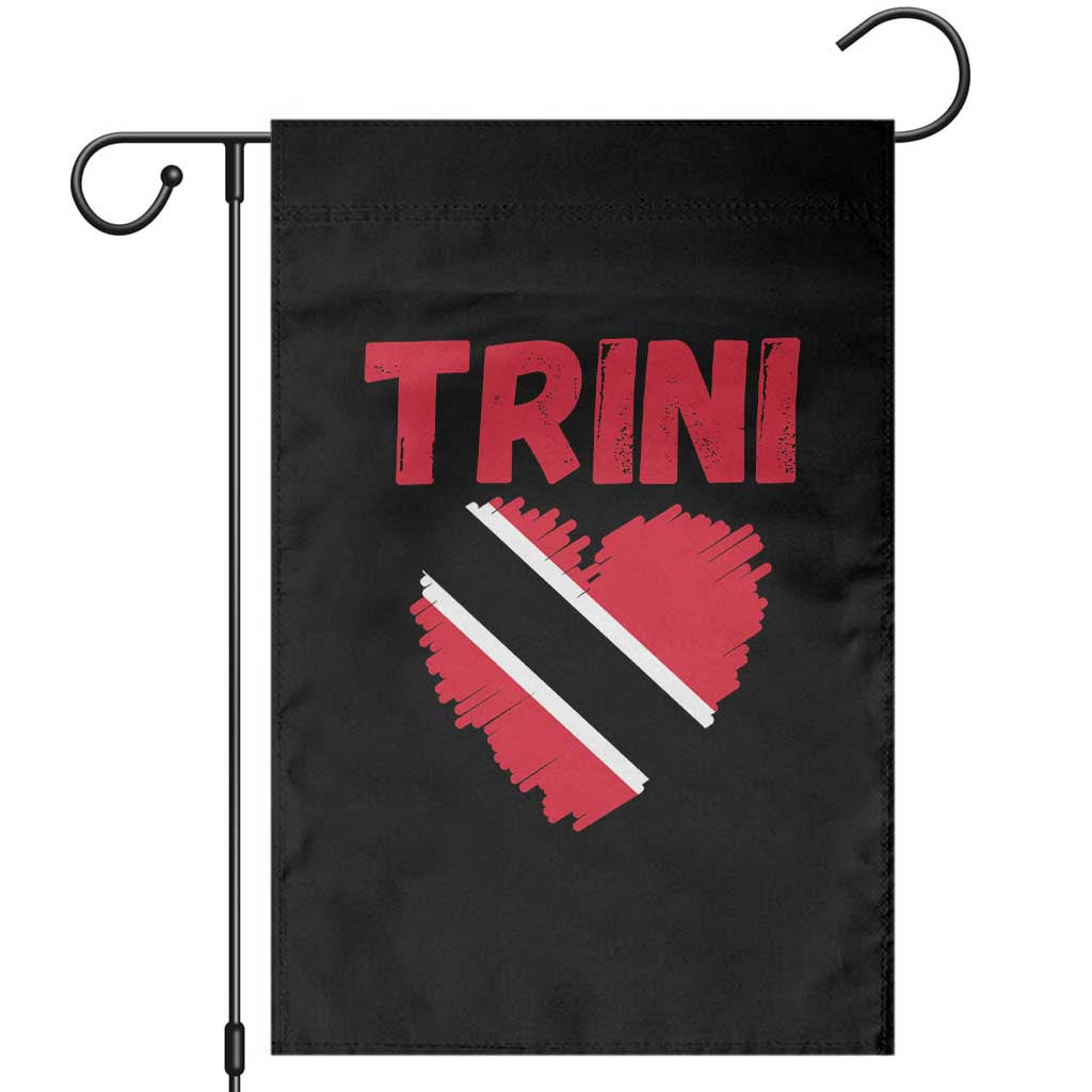 Trini Pride Garden Flag Trinidad and Tobago Heart Flag Caribbean Roots - Wonder Print Shop