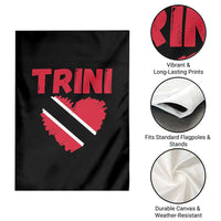 Trini Pride Garden Flag Trinidad and Tobago Heart Flag Caribbean Roots - Wonder Print Shop
