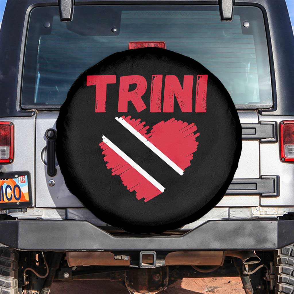 Trini Pride Spare Tire Cover Trinidad and Tobago Heart Flag Caribbean Roots - Wonder Print Shop