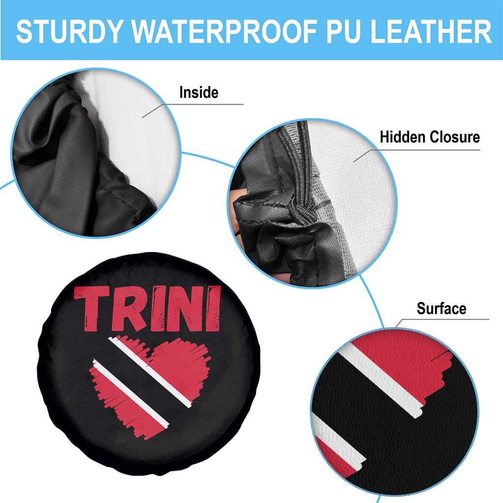 Trini Pride Spare Tire Cover Trinidad and Tobago Heart Flag Caribbean Roots - Wonder Print Shop