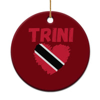 Trini Pride Ceramic Ornament Trinidad and Tobago Heart Flag Caribbean Roots - Wonder Print Shop