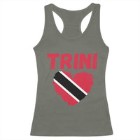 Trini Pride Racerback Tank Top Trinidad and Tobago Heart Flag Caribbean Roots - Wonder Print Shop