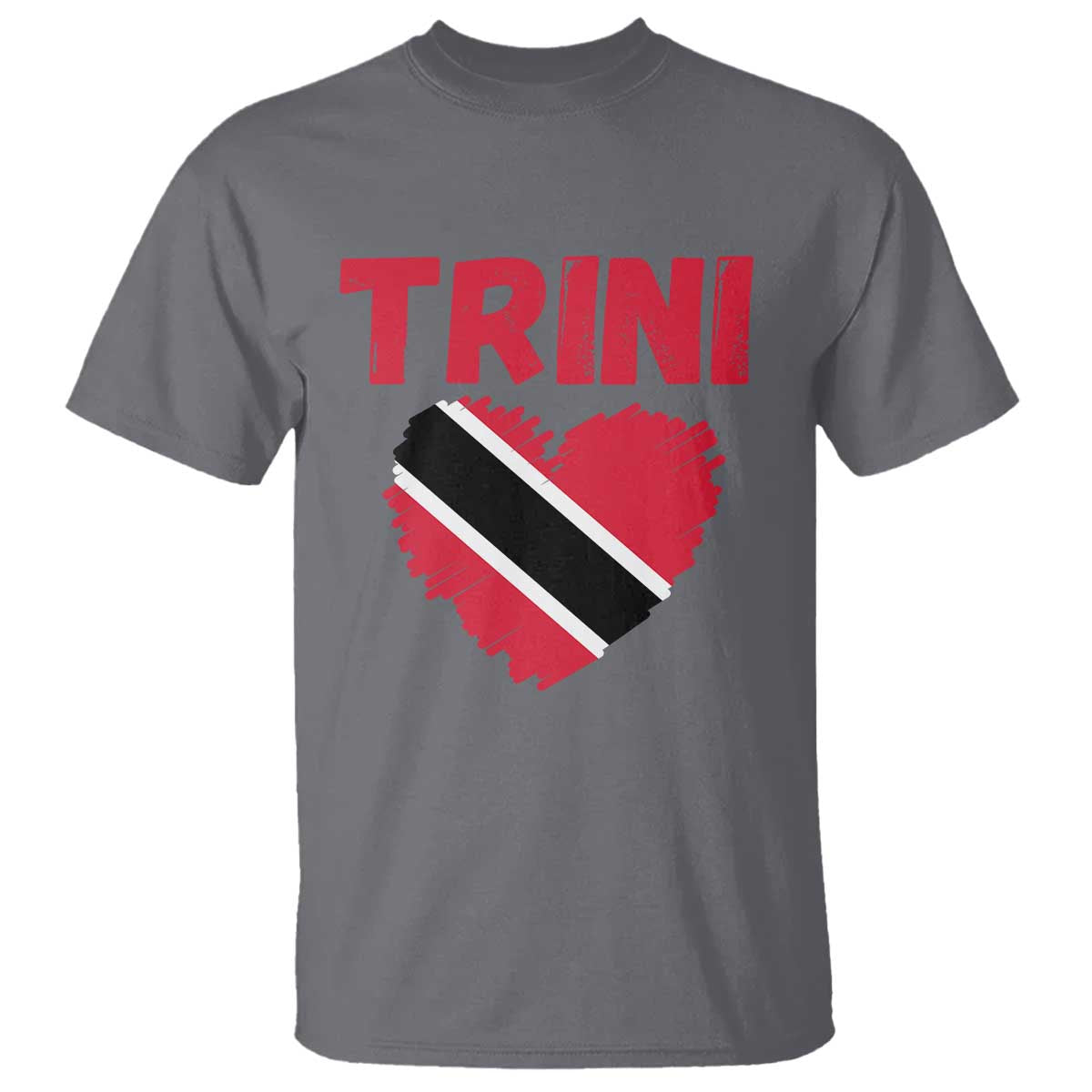 Trini Pride T Shirt Trinidad and Tobago Heart Flag Caribbean Roots - Wonder Print Shop