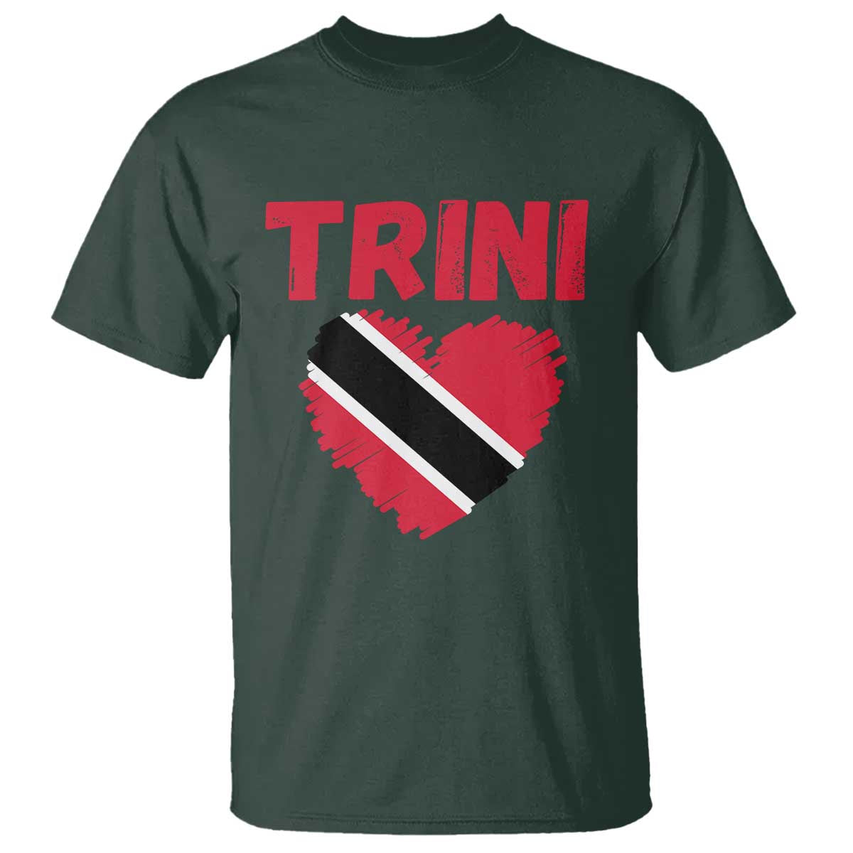 Trini Pride T Shirt Trinidad and Tobago Heart Flag Caribbean Roots - Wonder Print Shop