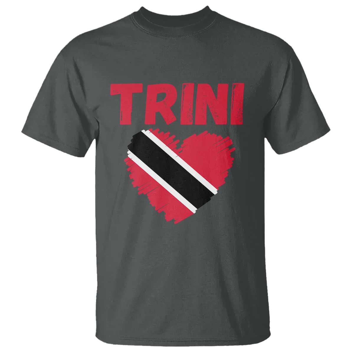 Trini Pride T Shirt Trinidad and Tobago Heart Flag Caribbean Roots - Wonder Print Shop