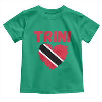 Trini Pride Toddler T Shirt Trinidad and Tobago Heart Flag Caribbean Roots - Wonder Print Shop
