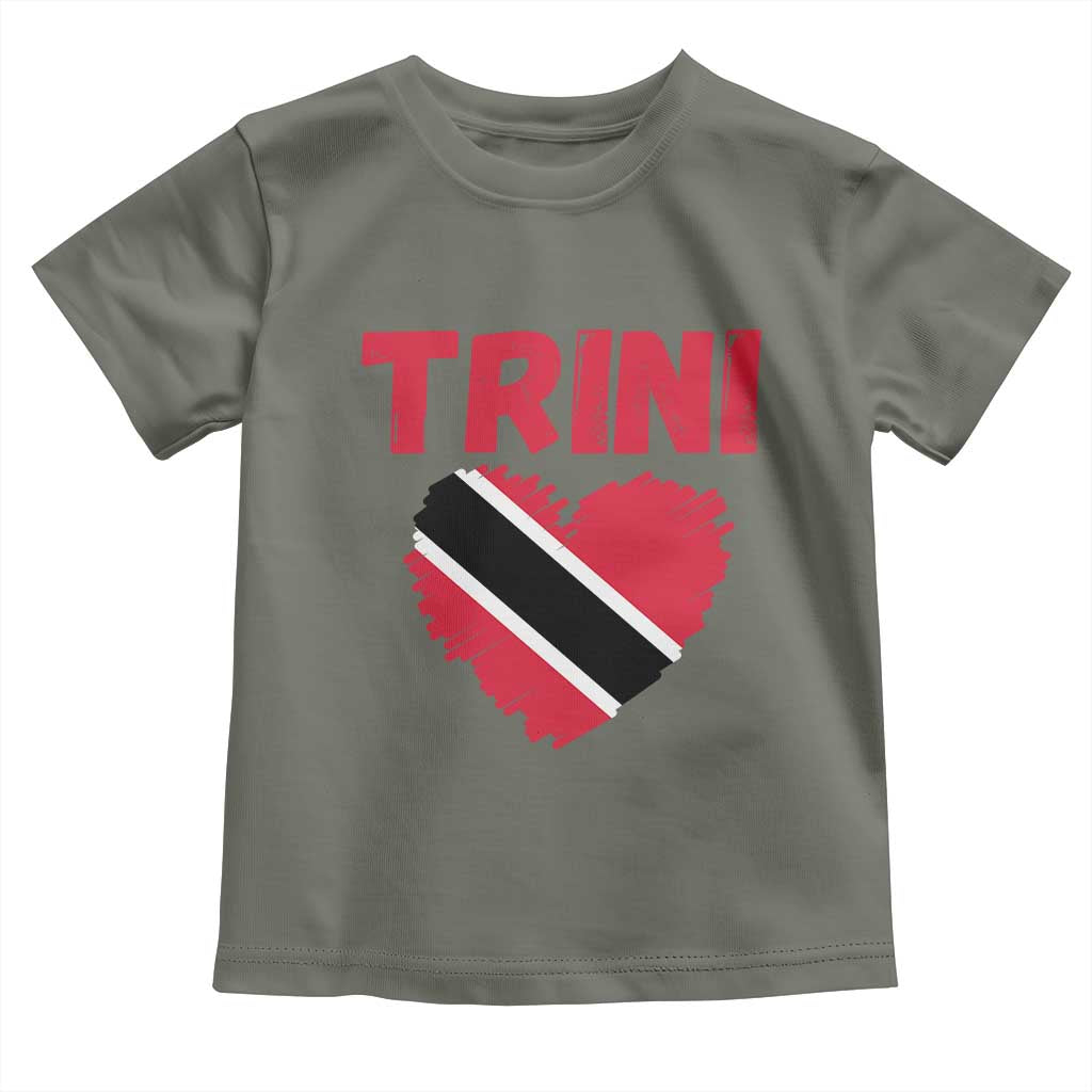 Trini Pride Toddler T Shirt Trinidad and Tobago Heart Flag Caribbean Roots - Wonder Print Shop