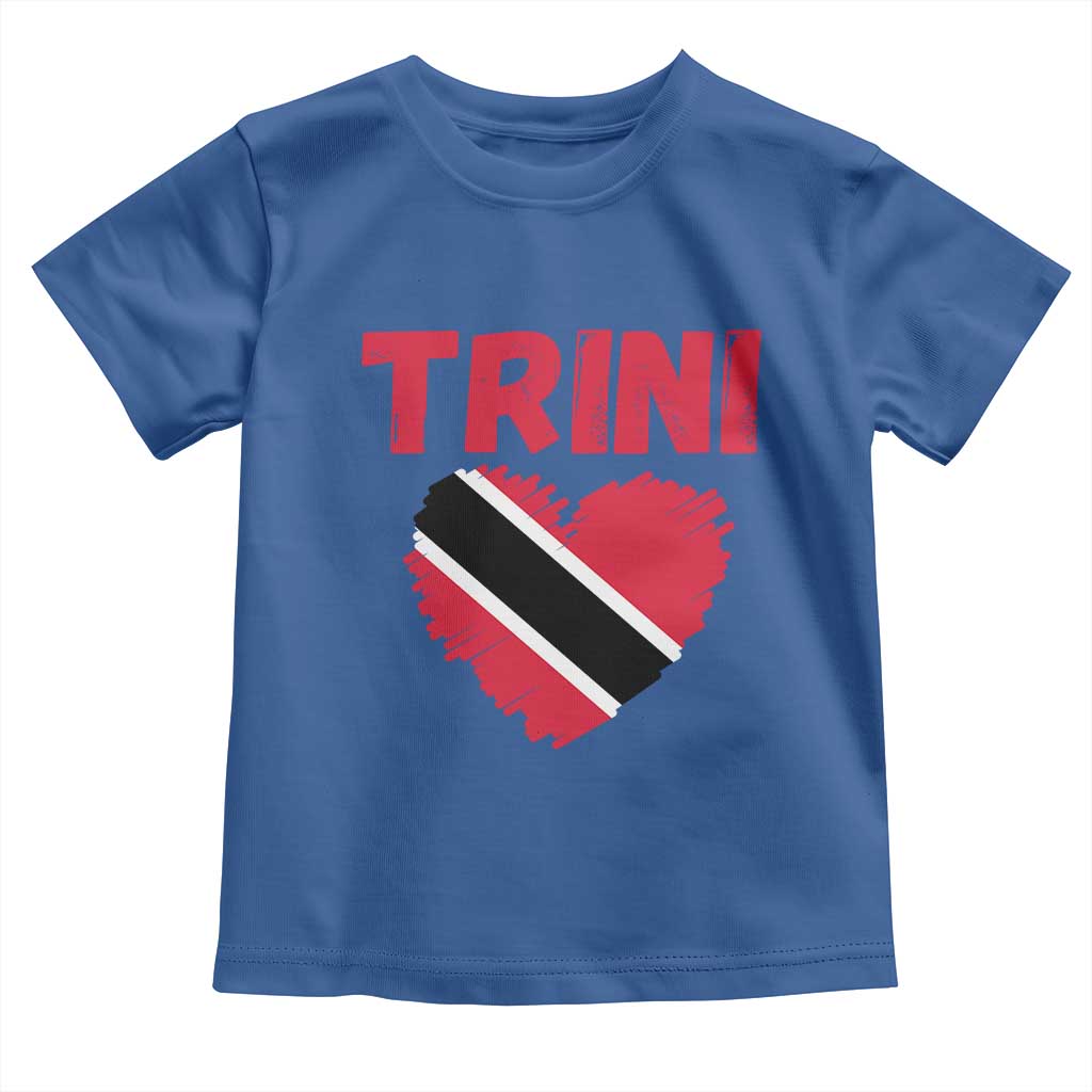 Trini Pride Toddler T Shirt Trinidad and Tobago Heart Flag Caribbean Roots - Wonder Print Shop