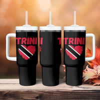 Trini Pride Tumbler With Handle Trinidad and Tobago Heart Flag Caribbean Roots - Wonder Print Shop