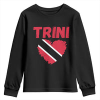 Trini Pride Youth Sweatshirt Trinidad and Tobago Heart Flag Caribbean Roots - Wonder Print Shop