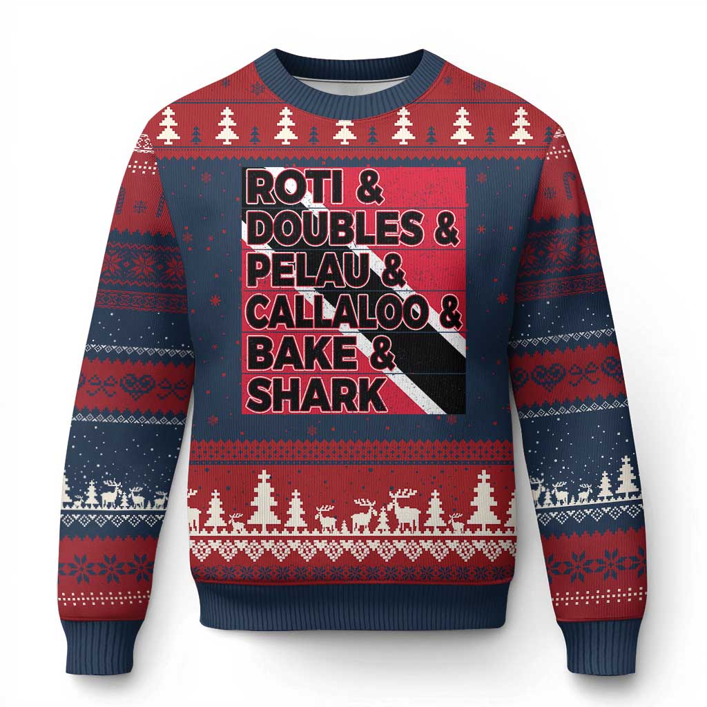 Trini Pride Ugly Christmas Sweater Trinidad and Tobago National Food - Wonder Print Shop