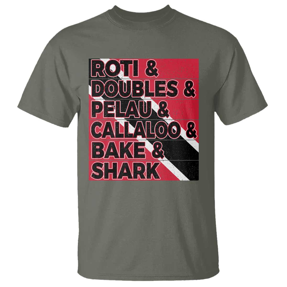 Trini Pride T Shirt Trinidad and Tobago National Food - Wonder Print Shop