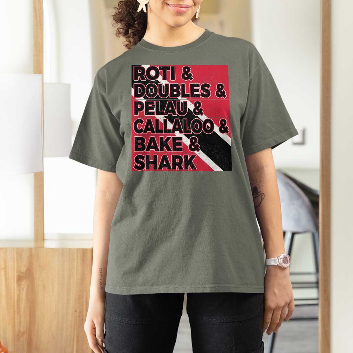 Trini Pride T Shirt For Women Trinidad and Tobago National Food - Wonder Print Shop