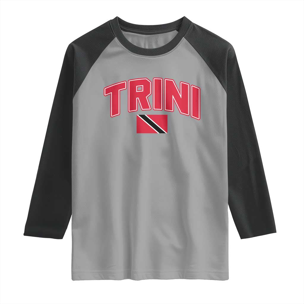 Trinidad and Tobago Flag Raglan Shirt Trini Pride Vintage - Wonder Print Shop