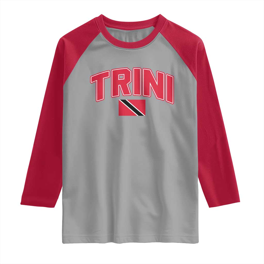 Trinidad and Tobago Flag Raglan Shirt Trini Pride Vintage - Wonder Print Shop