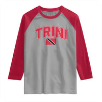 Trinidad and Tobago Flag Raglan Shirt Trini Pride Vintage - Wonder Print Shop
