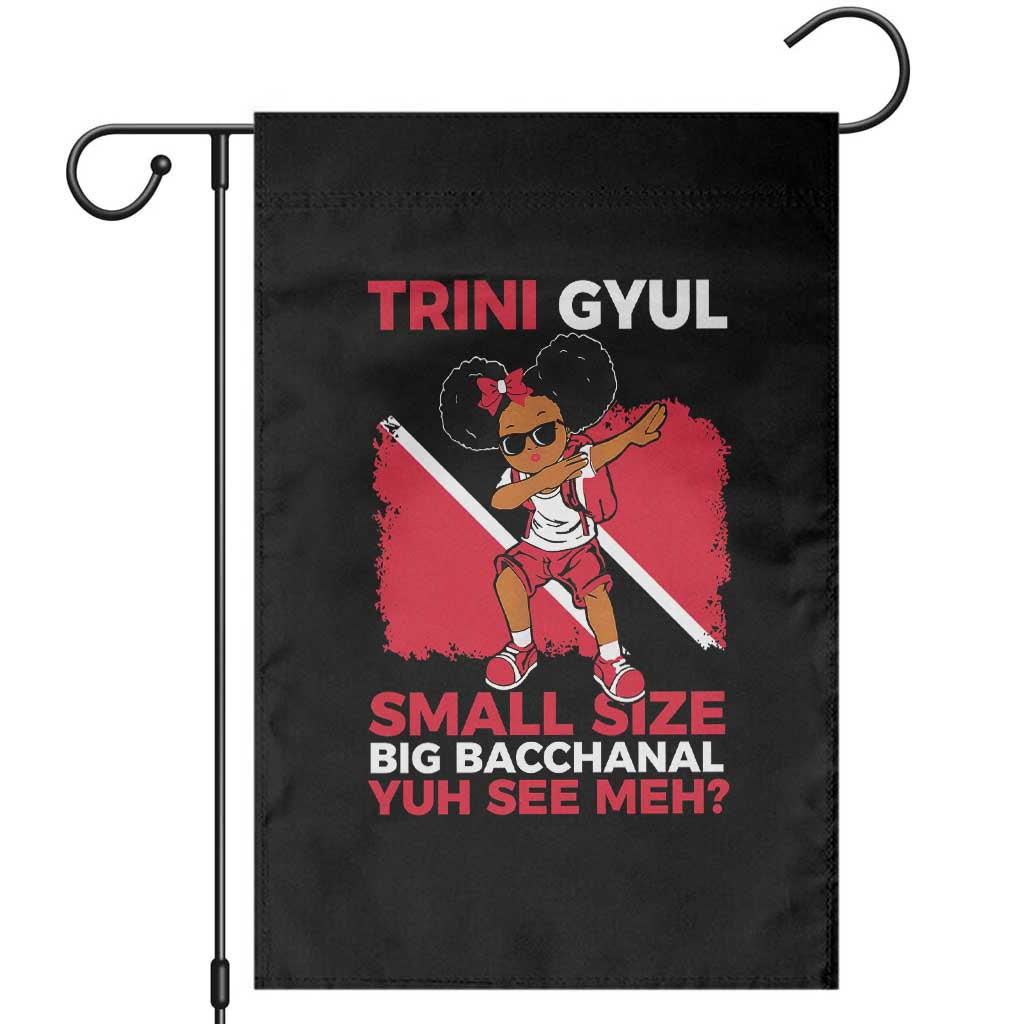 Trini Gyul Garden Flag Funny Trinidadian Girl Afro Island Girls Caribbean - Wonder Print Shop