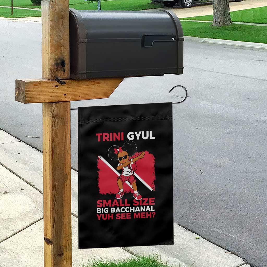 Trini Gyul Garden Flag Funny Trinidadian Girl Afro Island Girls Caribbean - Wonder Print Shop
