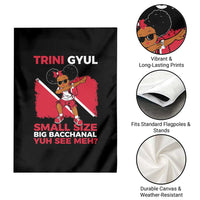 Trini Gyul Garden Flag Funny Trinidadian Girl Afro Island Girls Caribbean - Wonder Print Shop