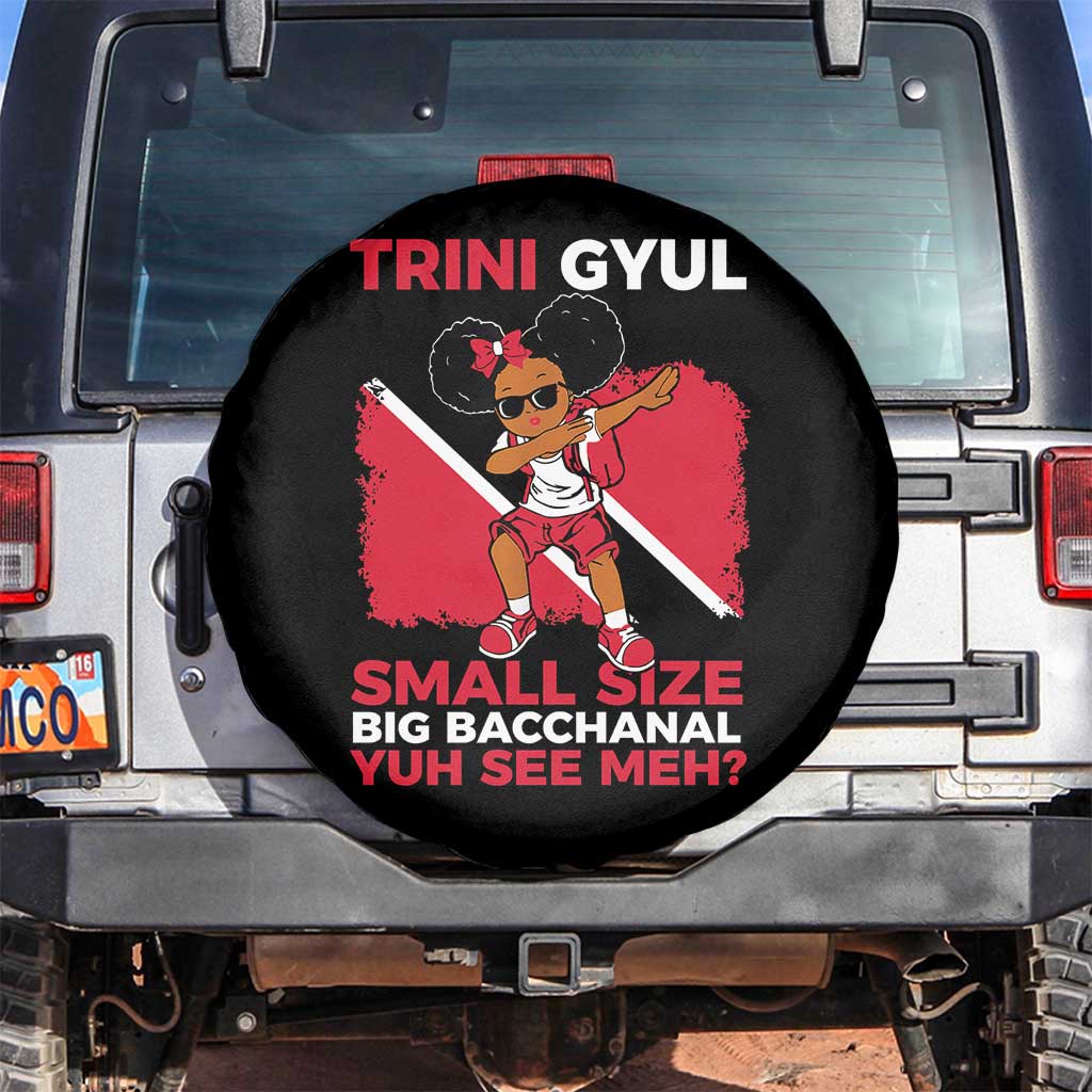Trini Gyul Spare Tire Cover Funny Trinidadian Girl Afro Island Girls Caribbean - Wonder Print Shop