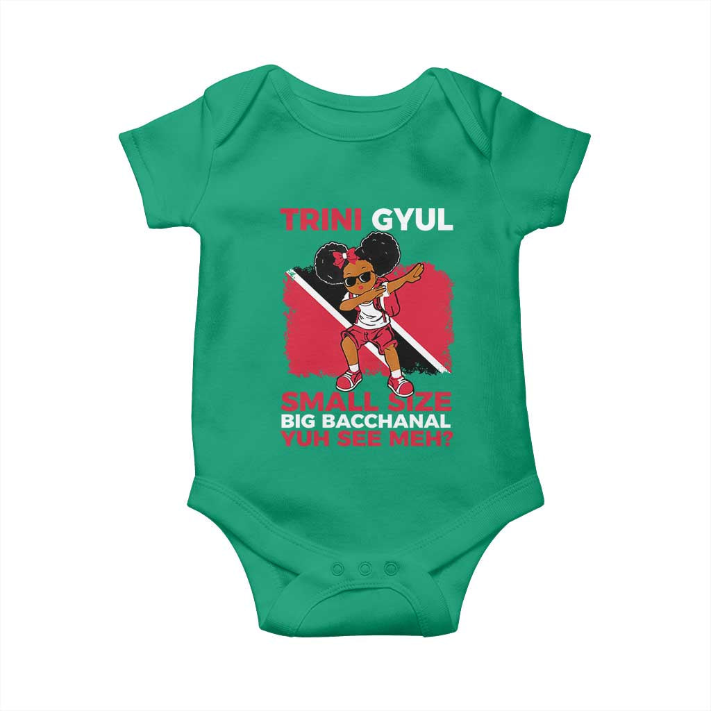Trini Gyul Baby Onesie Funny Trinidadian Girl Afro Island Girls Caribbean - Wonder Print Shop