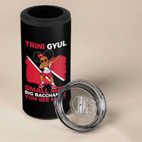 Trini Gyul 4 in 1 Can Cooler Tumbler Funny Trinidadian Girl Afro Island Girls Caribbean - Wonder Print Shop