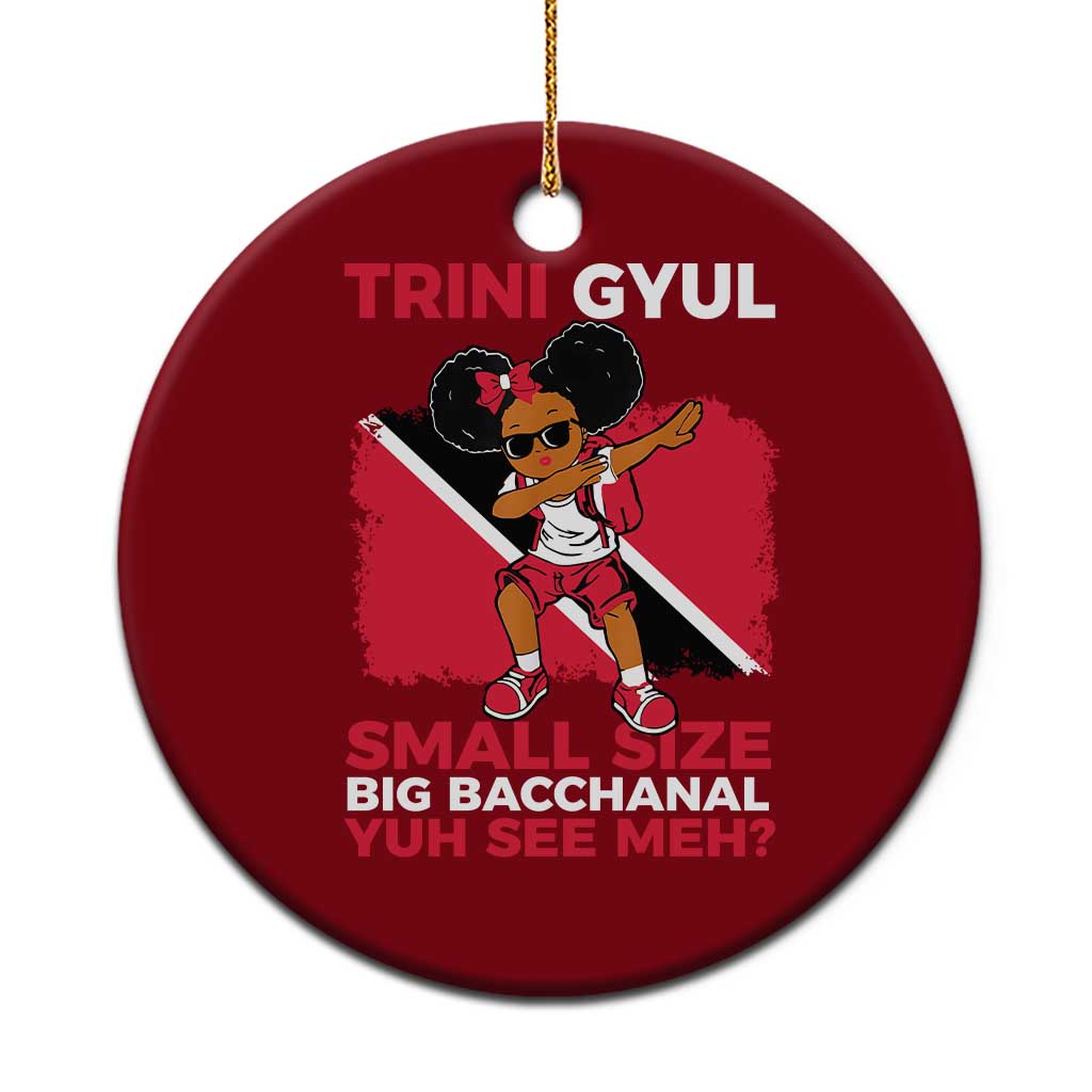 Trini Gyul Ceramic Ornament Funny Trinidadian Girl Afro Island Girls Caribbean - Wonder Print Shop