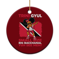 Trini Gyul Ceramic Ornament Funny Trinidadian Girl Afro Island Girls Caribbean - Wonder Print Shop