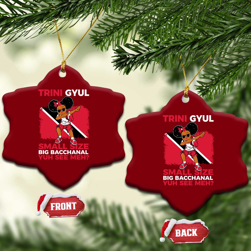 Trini Gyul Ceramic Ornament Funny Trinidadian Girl Afro Island Girls Caribbean - Wonder Print Shop