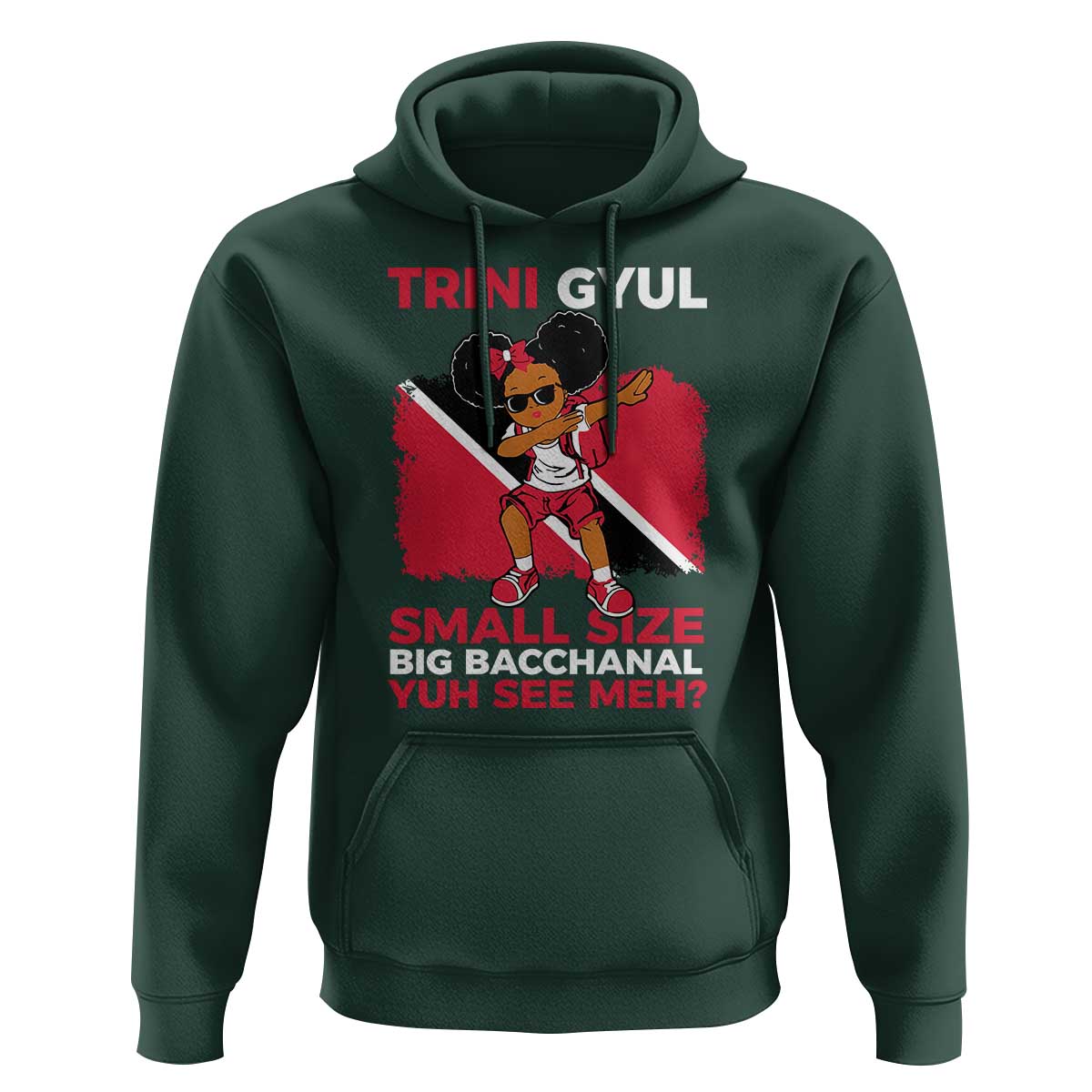 Trini Gyul Hoodie Funny Trinidadian Girl Afro Island Girls Caribbean - Wonder Print Shop