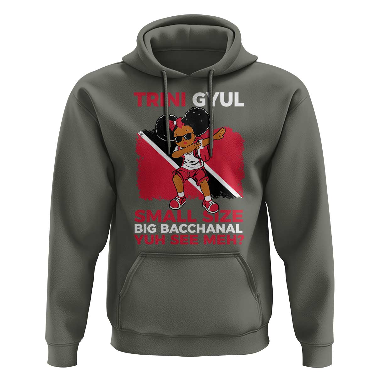 Trini Gyul Hoodie Funny Trinidadian Girl Afro Island Girls Caribbean - Wonder Print Shop