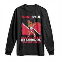 Trini Gyul Long Sleeve Shirt Funny Trinidadian Girl Afro Island Girls Caribbean - Wonder Print Shop