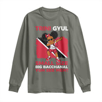 Trini Gyul Long Sleeve Shirt Funny Trinidadian Girl Afro Island Girls Caribbean - Wonder Print Shop
