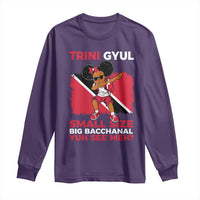 Trini Gyul Long Sleeve Shirt Funny Trinidadian Girl Afro Island Girls Caribbean - Wonder Print Shop