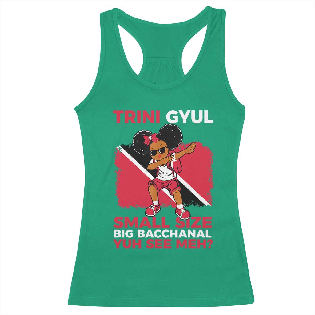 Trini Gyul Racerback Tank Top Funny Trinidadian Girl Afro Island Girls Caribbean - Wonder Print Shop