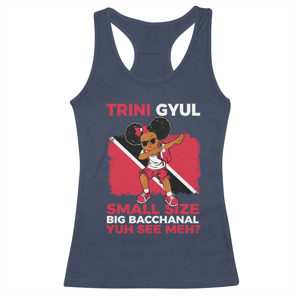 Trini Gyul Racerback Tank Top Funny Trinidadian Girl Afro Island Girls Caribbean - Wonder Print Shop