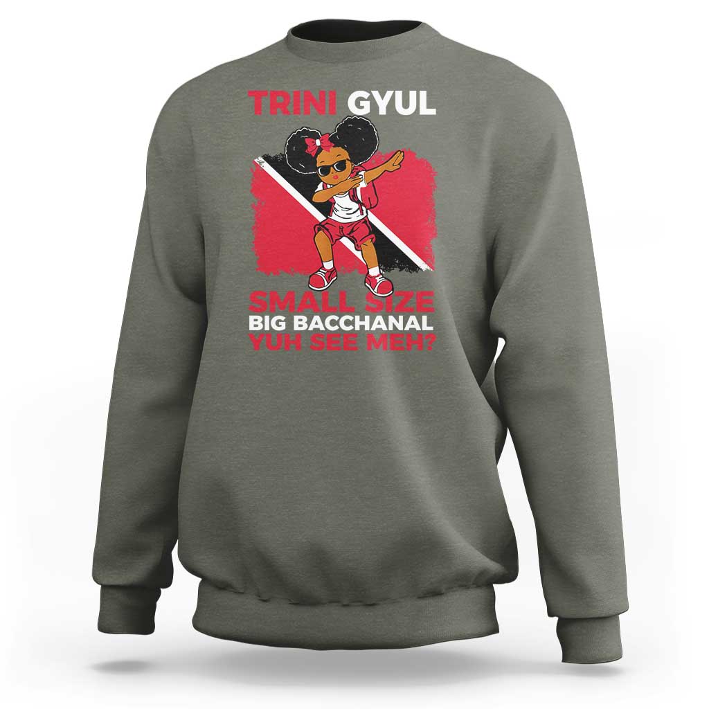 Trini Gyul Sweatshirt Funny Trinidadian Girl Afro Island Girls Caribbean - Wonder Print Shop