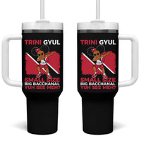 Trini Gyul Tumbler With Handle Funny Trinidadian Girl Afro Island Girls Caribbean - Wonder Print Shop