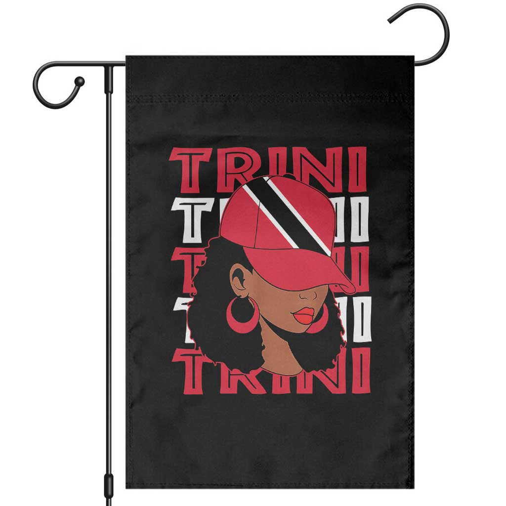Proud Trini Afro Black Woman Garden Flag Trinidad and Tobago Flag Pride - Wonder Print Shop