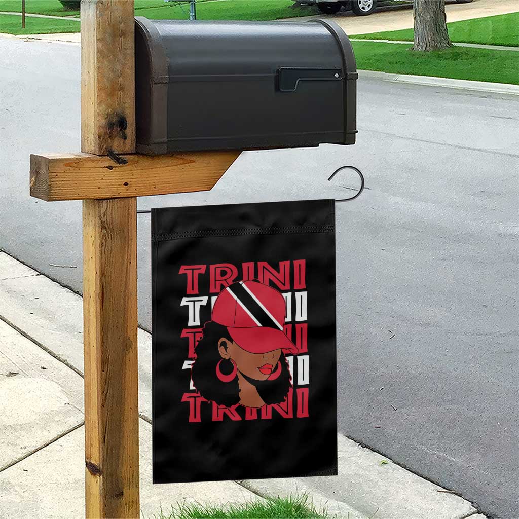 Proud Trini Afro Black Woman Garden Flag Trinidad and Tobago Flag Pride - Wonder Print Shop