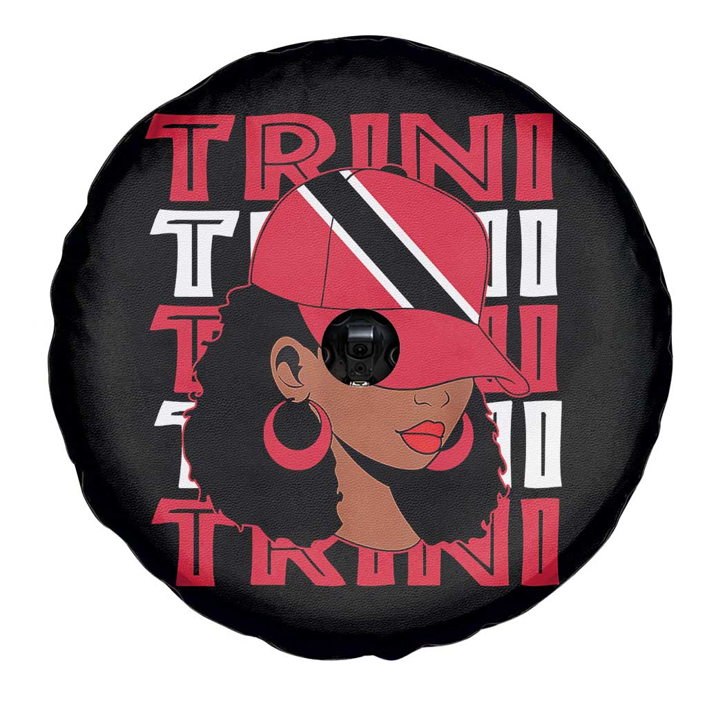 Proud Trini Afro Black Woman Spare Tire Cover Trinidad and Tobago Flag Pride - Wonder Print Shop