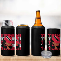 Proud Trini Afro Black Woman 4 in 1 Can Cooler Tumbler Trinidad and Tobago Flag Pride - Wonder Print Shop