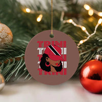 Proud Trini Afro Black Woman Ceramic Ornament Trinidad and Tobago Flag Pride - Wonder Print Shop