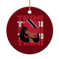 Proud Trini Afro Black Woman Ceramic Ornament Trinidad and Tobago Flag Pride - Wonder Print Shop