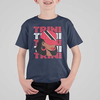 Proud Trini Afro Black Woman T Shirt For Kid Trinidad and Tobago Flag Pride - Wonder Print Shop