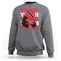 Proud Trini Afro Black Woman Sweatshirt Trinidad and Tobago Flag Pride - Wonder Print Shop