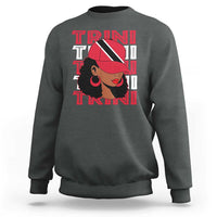 Proud Trini Afro Black Woman Sweatshirt Trinidad and Tobago Flag Pride - Wonder Print Shop