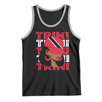Proud Trini Afro Black Woman Tank Top Trinidad and Tobago Flag Pride - Wonder Print Shop