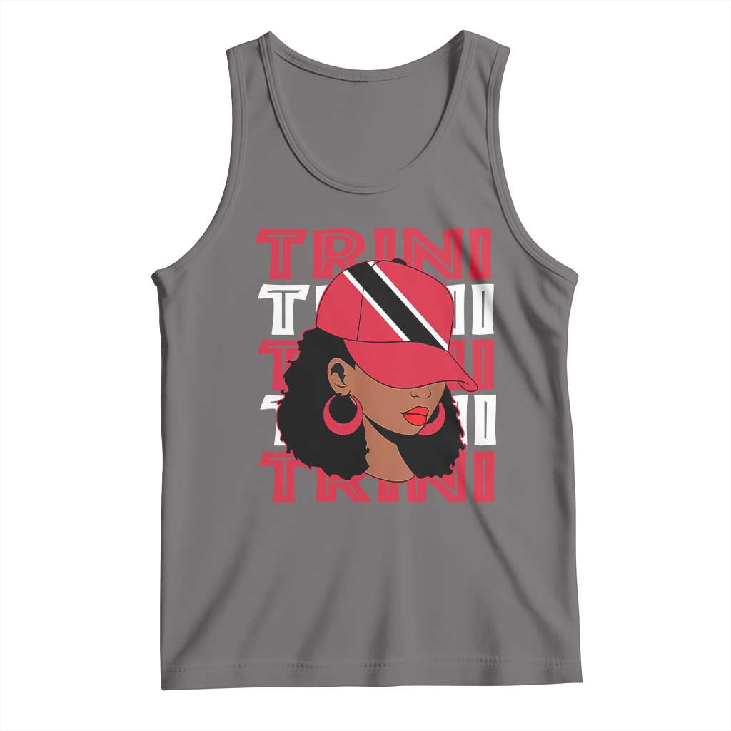Proud Trini Afro Black Woman Tank Top Trinidad and Tobago Flag Pride - Wonder Print Shop