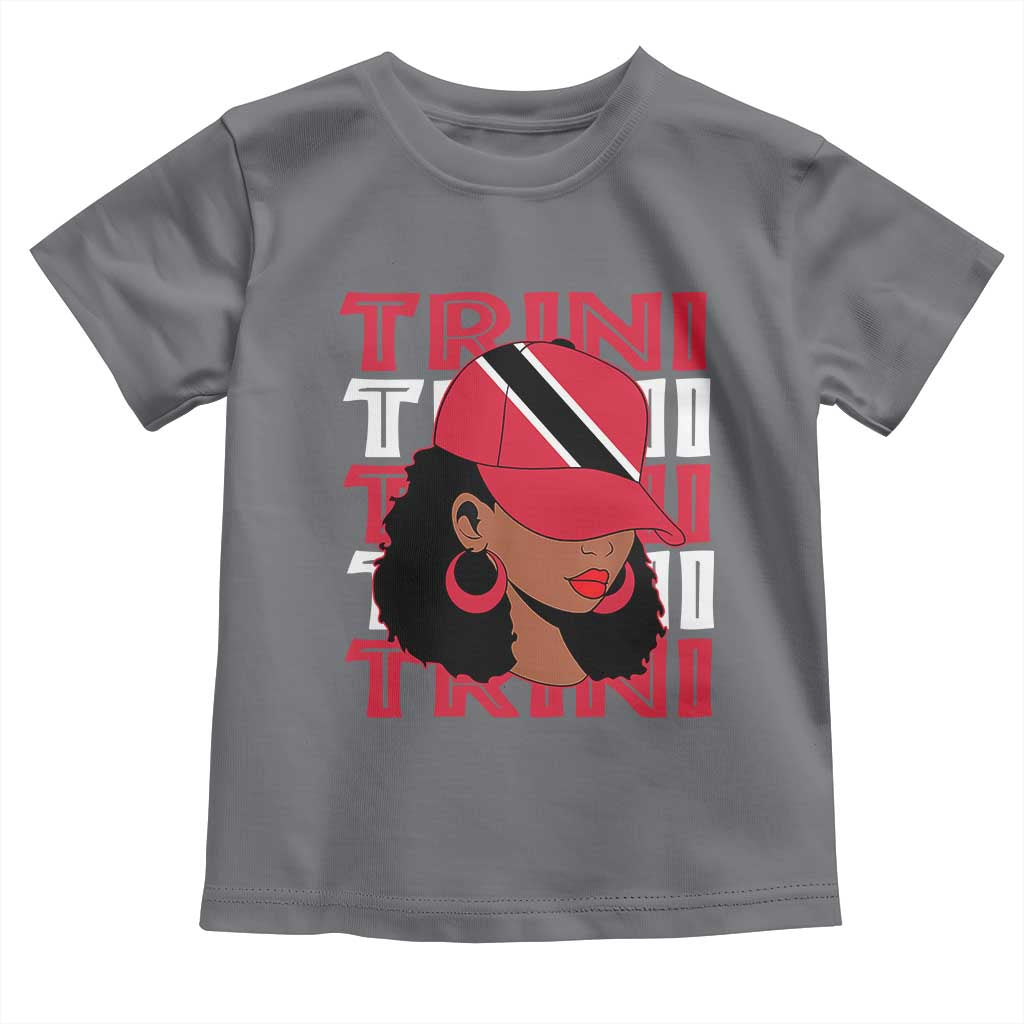 Proud Trini Afro Black Woman Toddler T Shirt Trinidad and Tobago Flag Pride - Wonder Print Shop